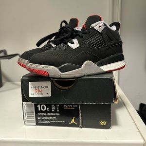 Kids Jordan retro 4 black/res size 10c